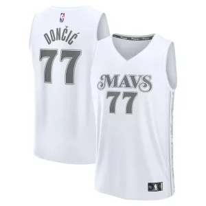 Moderno Estupendo Genial Luka Dončić Dallas Mavericks Youth 2024/25 Fast Break Player Jersey City Edition White  para la gran final