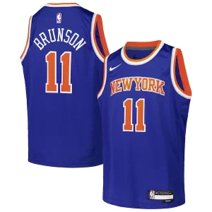 Práctico Jalen Brunson New York Knicks Nike Youth Swingman Jersey Icon Edition Blue  para la gran final