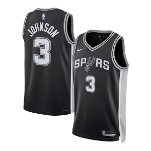 Increíble Keldon Johnson San Antonio Spurs Nike Unisex Swingman Jersey Icon Edition Black/White  para la gran final