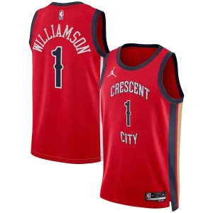 Chulo Zion Williamson New Orleans Pelicans Jordan Brand Unisex Swingman Jersey Statement Edition Red  para la gran final