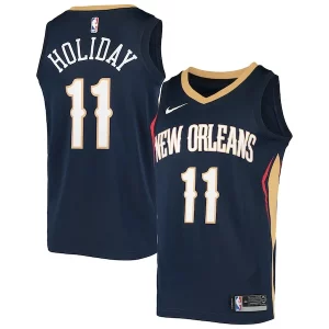 Hermoso Increíble Jrue Holiday New Orleans Pelicans Nike Swingman Jersey Navy  para la gran final