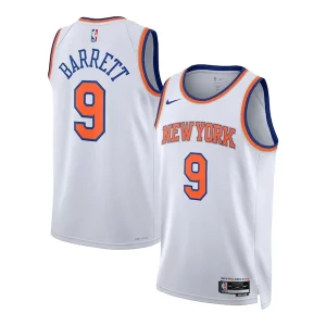 Resistente Original RJ Barrett New York Knicks Nike Unisex Swingman Jersey Association Edition White  para la gran final