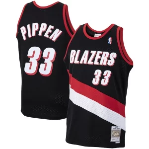 Hermoso Clásico Scottie Pippen Portland Trail Blazers 1999/00 Hardwood Classics Swingman Jersey Black  para la gran final