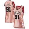 Atractivo Original Resistente Dennis Rodman Chicago Bulls Women's 75th Anniversary Rose Gold 1997 Swingman Jersey Pink  para la gran final