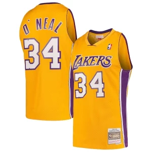 Genial Estupendo Duradero Shaquille O'Neal Los Angeles Lakers Hardwood Classics Swingman Jersey Gold  para la gran final