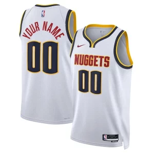 Ideal Genial Denver Nuggets Nike Unisex Swingman Custom Jersey White Association Edition  para la gran final