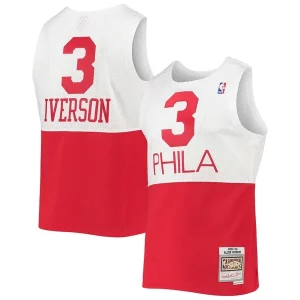 Original Allen Iverson Philadelphia 76ers 2003/2004 Hardwood Classics Swingman Jersey White/Red  para la gran final