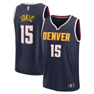 Atractivo Delicioso Nikola Jokic Denver Nuggets Fast Break Replica Player Jersey Icon Edition Navy  para la gran final