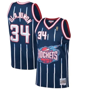 Perfecto Comodo Hakeem Olajuwon Houston Rockets 1996/97 Hardwood Classics Swingman Jersey Navy  para la gran final