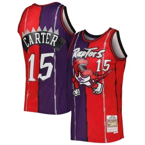 Versátil Delicioso Vince Carter Toronto Raptors Hardwood Classics 1998/99 Split Swingman Jersey Purple/Red  para la gran final