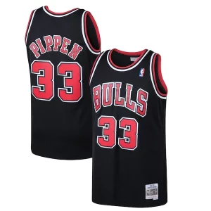Perfecto Maravilloso Scottie Pippen Chicago Bulls 1997/98 Hardwood Classics Swingman Jersey Black/White  para la gran final