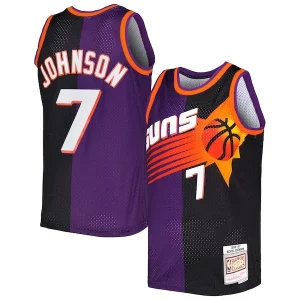 Fantástico Clásico Kevin Johnson Phoenix Suns Hardwood Classics 1996/97 Split Swingman Jersey Purple/Black  para la gran final