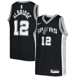 Duradero Comodo Fantástico LaMarcus Aldridge San Antonio Spurs Nike Youth Swingman Jersey Icon Edition Black  para la gran final