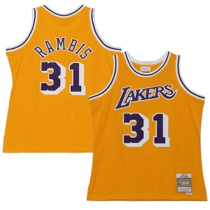 Exquisito Kurt Rambis Los Angeles Lakers 1984/85 Swingman Jersey Gold  para la gran final