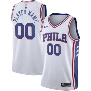 Perfecto Magnífico Atractivo Philadelphia 76ers Nike 2020/21 Swingman Custom Jersey Association Edition White  para la gran final