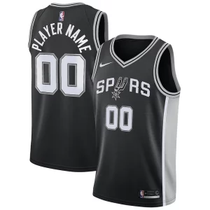 Práctico Exquisito Encantador San Antonio Spurs Nike Swingman Custom Jersey Black Icon Edition  para la gran final