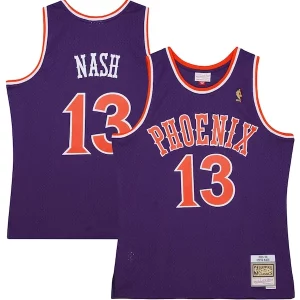 Atractivo Moderno Cool Steve Nash Phoenix Suns 2001/02 Hardwood Classics Swingman Jersey Purple/White  para la gran final