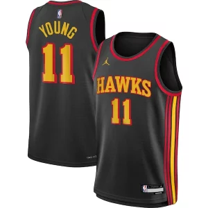 Fantástico Versátil Trae Young Atlanta Hawks Jordan Brand Youth Swingman Jersey Statement Edition Black  para la gran final