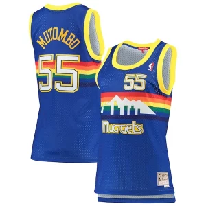 Hermoso Magnífico Dikembe Mutombo Denver Nuggets Women's 1991/92 Hardwood Classics Swingman Jersey Royal  para la gran final