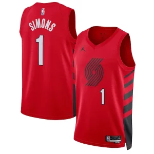 Perfecto Anfernee Simons Portland Trail Blazers Jordan Brand Unisex Swingman Jersey Statement Edition Red  para la gran final