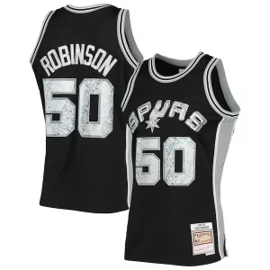 Estupendo Hermoso Atractivo David Robinson San Antonio Spurs 1998/99 Hardwood Classics NBA 75th Anniversary Diamond Swingman Jersey Black  para la gran final