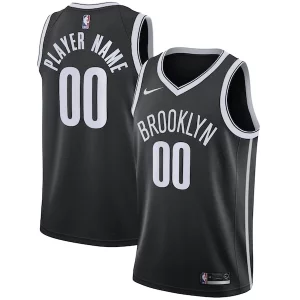 Robusto Versátil Resistente Brooklyn Nets Nike 2020/21 Swingman Custom Jersey Icon Edition Black  para la gran final