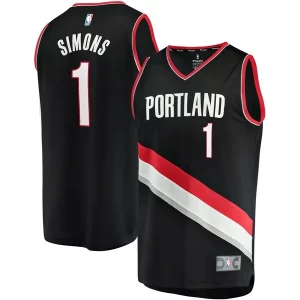 Resistente Magnífico Anfernee Simons Portland Trail Blazers Youth Fast Break Player Jersey Icon Edition Black  para la gran final