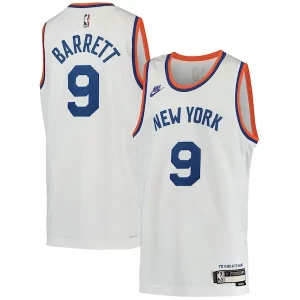 Atractivo RJ Barrett New York Knicks Nike Youth 2021/22 Swingman Player Jersey Classic Edition White  para la gran final