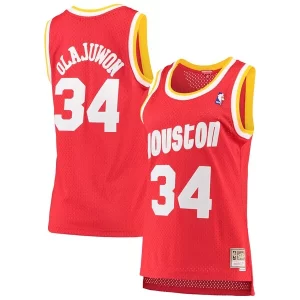 Comodo Hakeem Olajuwon Houston Rockets Women's 1993/94 Hardwood Classics Swingman Jersey Red/Navy  para la gran final