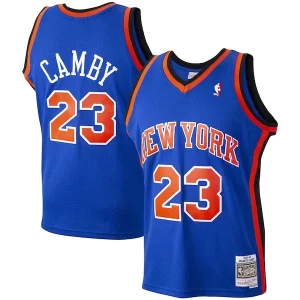 Ideal Encantador Marcus Camby New York Knicks 1998/99 Hardwood Classics Swingman Jersey Blue  para la gran final