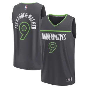 Fantástico Nickeil Alexander Walker Minnesota Timberwolves Youth Fast Break Replica Player Jersey Statement Edition Black  para la gran final
