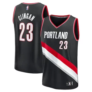 Original Donovan Clingan Portland Trail Blazers 2024 NBA Draft Fast Break Player Jersey Icon Edition Black  para la gran final