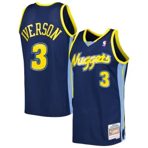 Elegante Perfecto Allen Iverson Denver Nuggets Hardwood Classics Swingman Jersey Navy  para la gran final