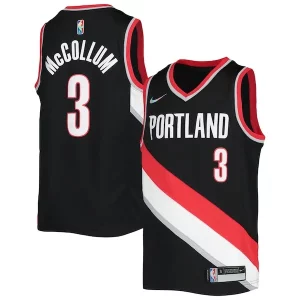 Chulo Único C.J. McCollum Portland Trail Blazers Nike Youth 2021/22 Diamond Swingman Jersey Icon Edition Black  para la gran final
