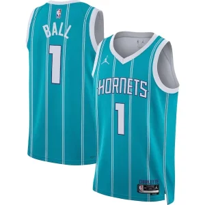 Original Elegante LaMelo Ball Charlotte Hornets Jordan Brand Unisex Swingman Jersey Icon Edition Teal/White  para la gran final