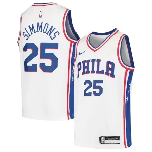 Fantástico Maravilloso Ben Simmons Philadelphia 76ers Nike Youth Swingman Jersey White/Royal  para la gran final