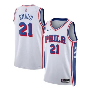Exquisito Lujoso Genial Joel Embiid Philadelphia 76ers Nike Youth Swingman Jersey Association Edition White  para la gran final