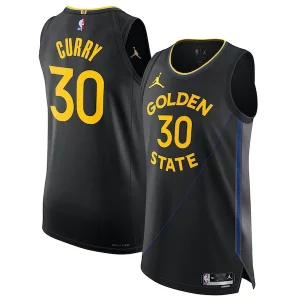 Hermoso Moderno Stephen Curry Golden State Warriors Jordan Brand 2024/25 Authentic Jersey Statement Edition Black  para la gran final
