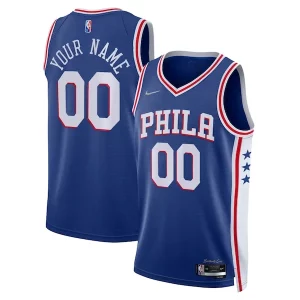 Atractivo Elegante Philadelphia 76ers Nike 2021/22 Diamond Swingman Custom Jersey Icon Edition Royal  para la gran final