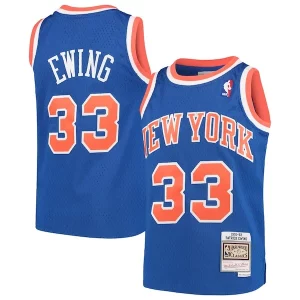 Increíble Versátil Patrick Ewing New York Knicks Youth Hardwood Classics Swingman Throwback Jersey Blue  para la gran final