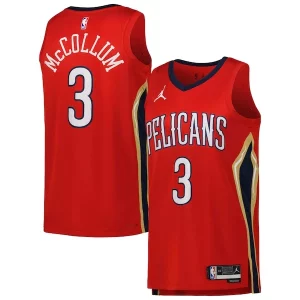 Elegante Fácil de llevar CJ McCollum New Orleans Pelicans Jordan Brand Unisex Swingman Jersey Statement Edition Red  para la gran final