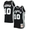 Delicioso Único Dennis Rodman San Antonio Spurs 2001/02 Hardwood Classics Swingman Jersey Black  para la gran final