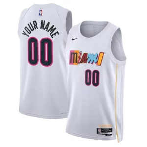 Cool Miami Heat Nike Unisex 2022/23 Swingman Custom Jersey City Edition White  para la gran final