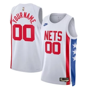 Elegante Sofisticado Genial Brooklyn Nets Nike Unisex 2022/23 Custom Swingman Jersey Classic Edition White  para la gran final