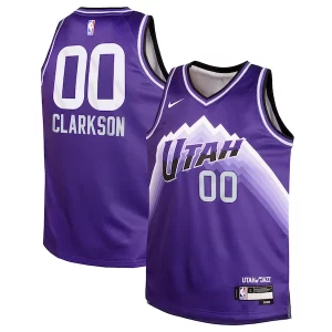 Bonito Jordan Clarkson Utah Jazz Nike Youth Swingman Replica Jersey City Edition Purple  para la gran final
