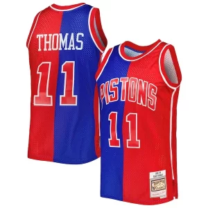 Práctico Isiah Thomas Isiah Thomas Hardwood Classics 1988/89 Split Swingman Jersey Blue/Red  para la gran final