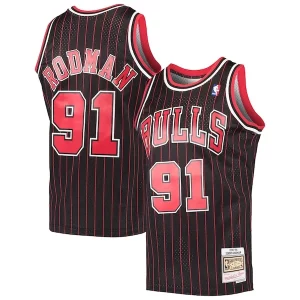 Atractivo Ideal Dennis Rodman Chicago Bulls Hardwood Classics Swingman Jersey Black  para la gran final