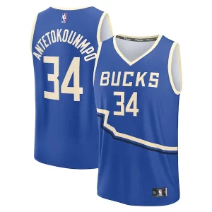 Genial Encantador Fantástico Giannis Antetokounmpo Milwaukee Bucks Youth 2024/25 Fast Break Player Jersey City Edition Royal  para la gran final