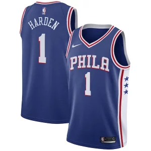 Estupendo Original James Harden Philadelphia 76ers Nike Swingman Jersey Icon Edition Royal  para la gran final