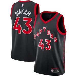 Robusto Pascal Siakam Toronto Raptors Jordan Brand 2020/21 Swingman Jersey Statement Edition Black  para la gran final